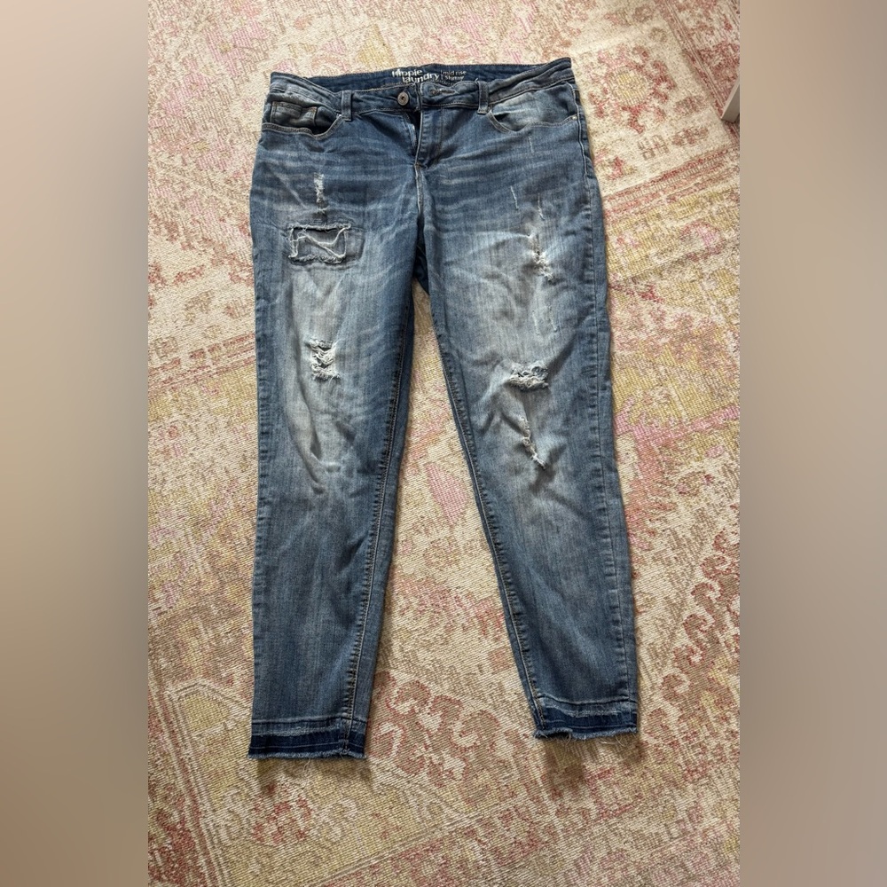 Hippie Laundry Distressed Blue Skinny Jeans